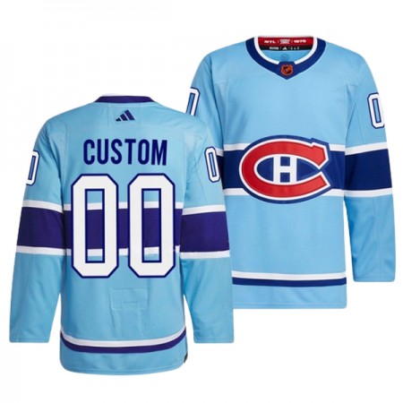 Mænd NHL Montreal Canadiens Trøje Tilpasset Adidas 2022-23 Blå Reverse Retro 2.0 Authentic